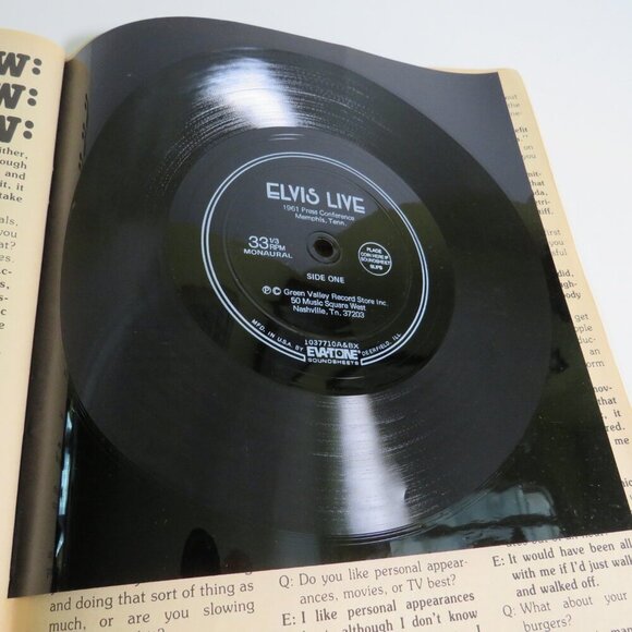 1978 Elvis Presley Collector's Issue Magazine Green Valley Store w/ 33 Record LP - Picture 2 of 16